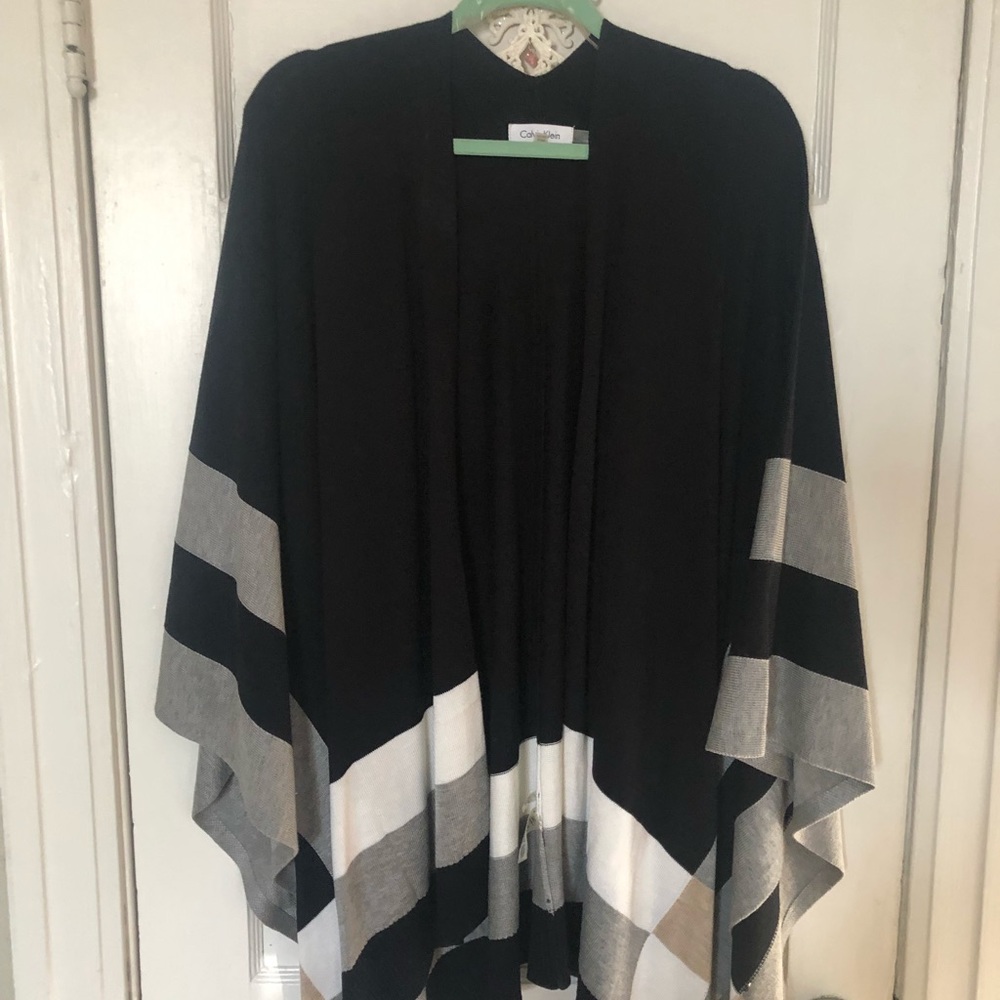 Calvin Klein Plus Size Color Block Ruana - image 2